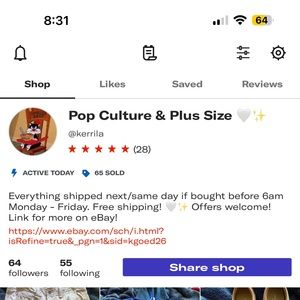Follow me on depop I post on there because it’s easier !